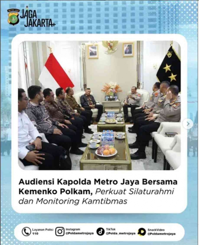 Sapulidi News : Kapolda Metro Jaya Audiensi dengan Kemenko Polkam, Perkuat Sinergi Jaga Stabilitas Kamtibmas Jakarta