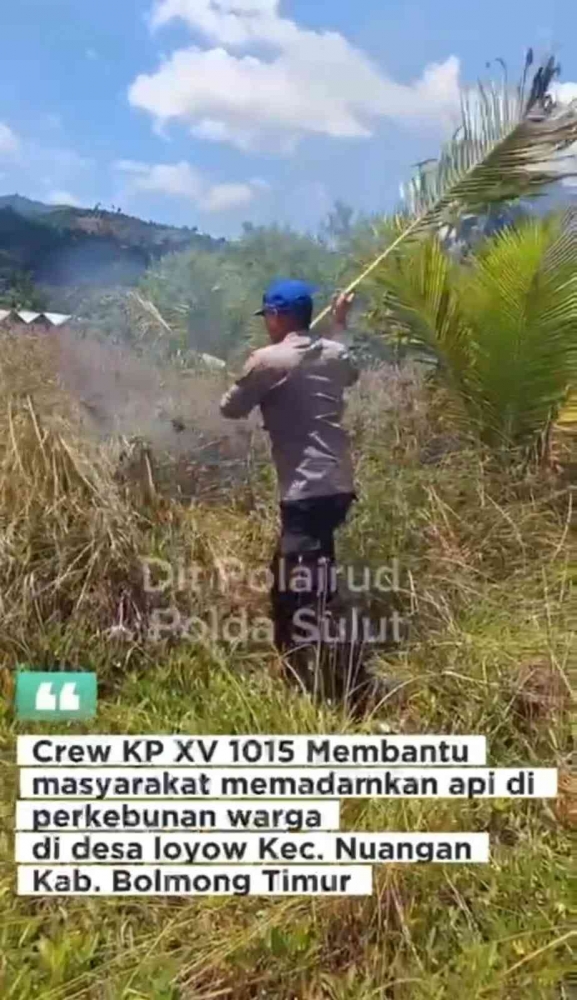 Melampaui Batas Tugas : Saat Crew Kapal Polisi Terjang Api Demi Kebun Warga di Loyow